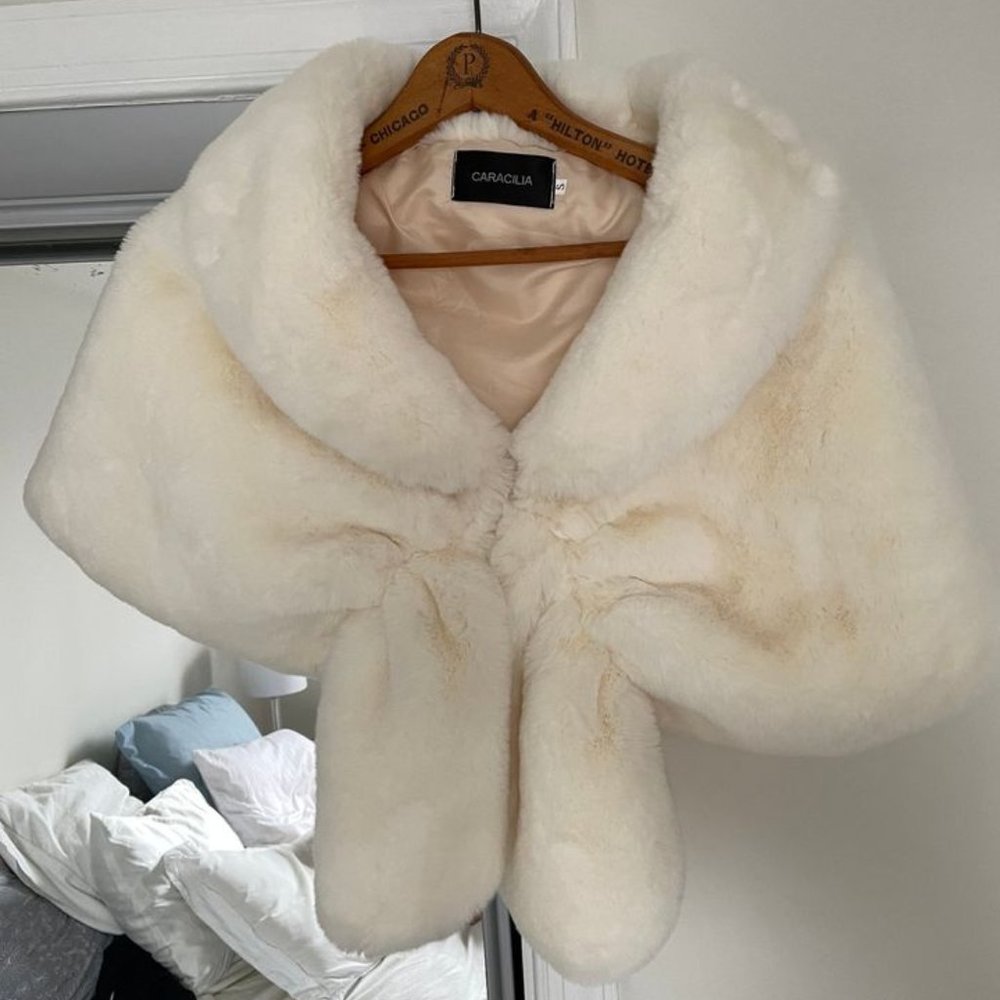 Caracilia Faux Fur Cowl - Perfect for a Winter Wedding or Event